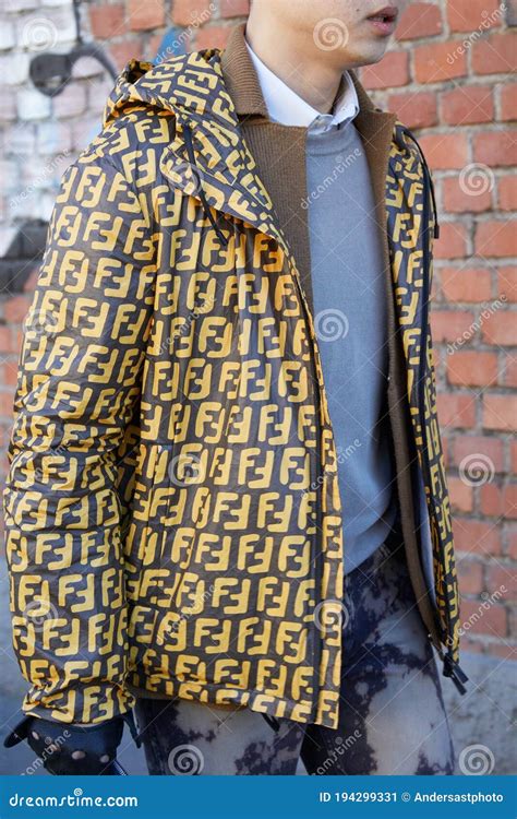 black and yellow fendi jacket|fendi denim jacket.